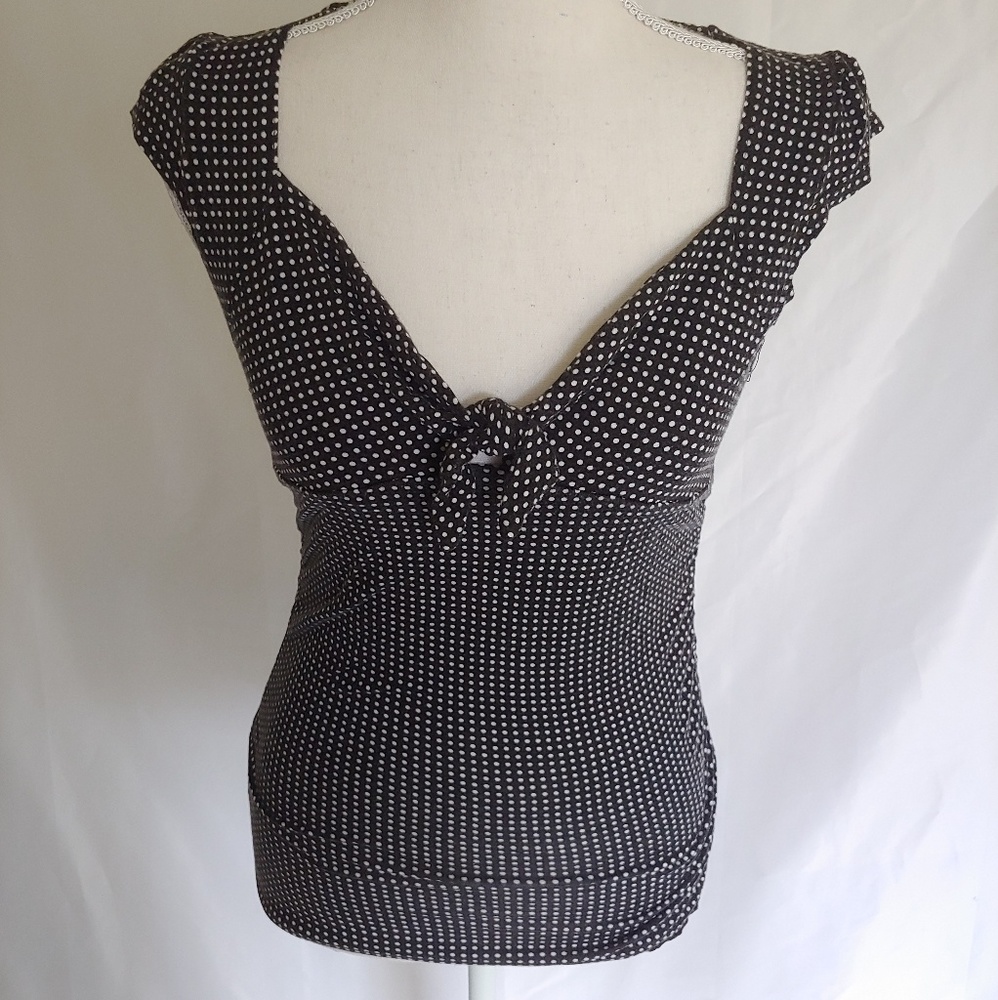 XOXO Black and White Polka Dot Top